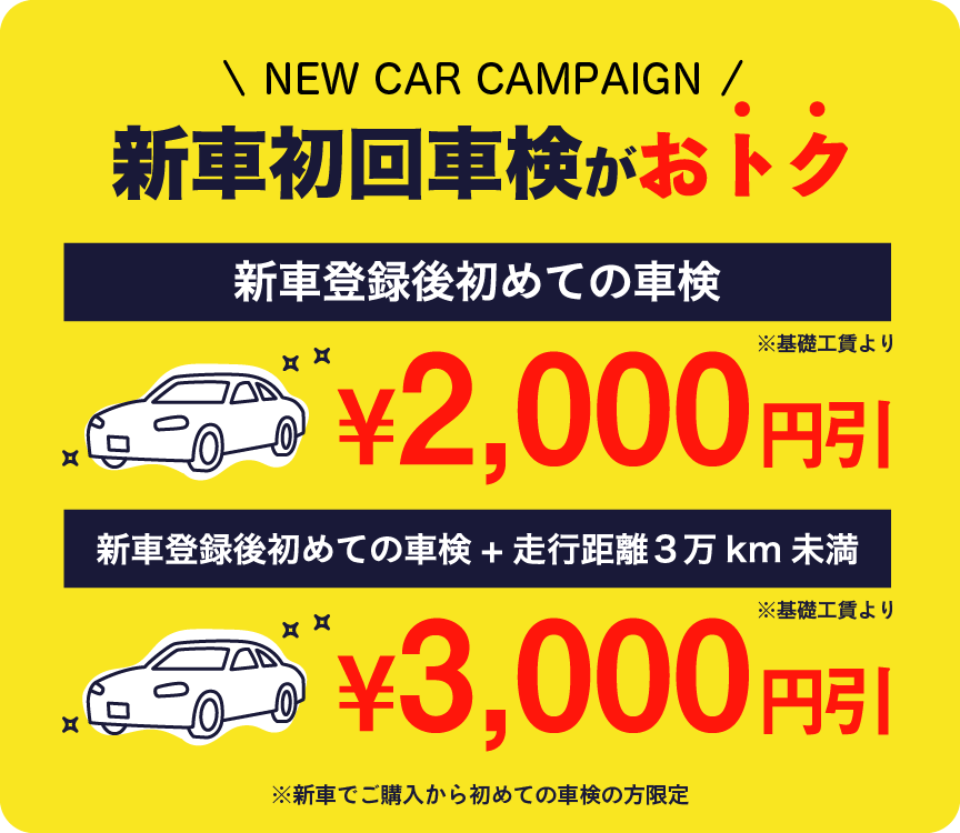 新車車検予約キャンペーン